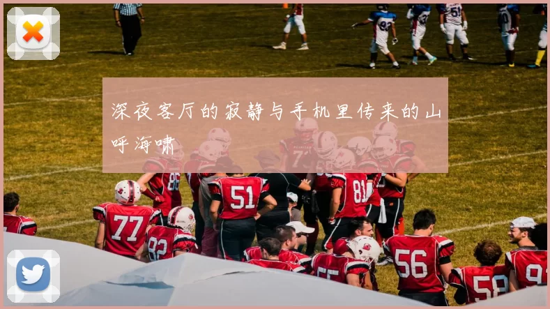 深夜客厅的寂静与手机里传来的山呼海啸